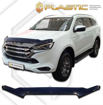 4 099 р. Дефлектор капота CA-Plastiс exclusive Isuzu mu-X TF (2021-2023) (серия Classic черный, Без надписи )  с доставкой в г. Керчь. Увеличить фотографию 2