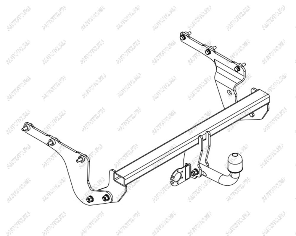 22 699 р. Фаркоп (подходит для 2 WD (P110)) Auto-Hak  Toyota Urban Cruiser (2008-2016) 5 дв. (стальной, шар A (F20))  с доставкой в г. Керчь