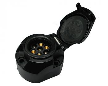 22 599 р. Розетка Leader Plus Черный KPL-009 7 pin   Leader Plus kpl-009  с доставкой в г. Керчь. Увеличить фотографию 1