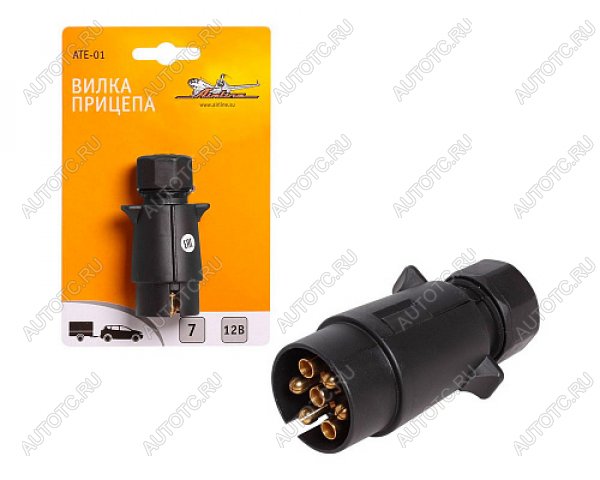 299 р. Вилка Airline Черный ATE-01 7 pin   Airline ate-01  с доставкой в г. Керчь