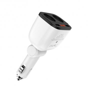 759 р. Разветвитель прикуривателя 2-х гнездовой 12V 2USB белый HOCO HOCO z28 white  с доставкой в г. Керчь. Увеличить фотографию 4