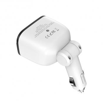 759 р. Разветвитель прикуривателя 2-х гнездовой 12V 2USB белый HOCO HOCO z28 white  с доставкой в г. Керчь. Увеличить фотографию 3