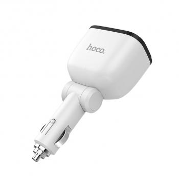 759 р. Разветвитель прикуривателя 2-х гнездовой 12V 2USB белый HOCO HOCO z28 white  с доставкой в г. Керчь. Увеличить фотографию 2