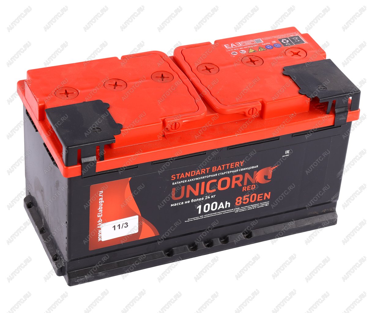 12 849 р. Аккумулятор UNICORN Red 100Ач UNICORN 6ст100(1)  с доставкой в г. Керчь