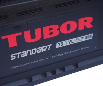 10 999 р. Аккумулятор TUBOR Standart 75Ач TUBOR 6ст75(1)  с доставкой в г. Керчь. Увеличить фотографию 2
