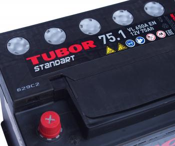 10 999 р. Аккумулятор TUBOR Standart 75Ач TUBOR 6ст75(1)  с доставкой в г. Керчь. Увеличить фотографию 3