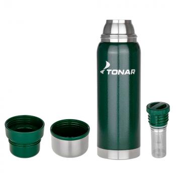 2 269 р. Термос ТОНАР 1000ML с ситечком зеленый (2 крышки-кружки)  hs.tm-057-g  с доставкой в г. Керчь. Увеличить фотографию 12