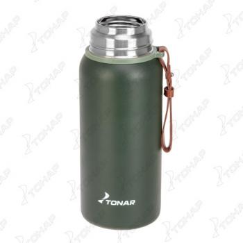 1 319 р. Термос ТОНАР 700ML хаки (пробка-ситечко, крышка-кружка, ремешок)  t-kd-7030-0.7  с доставкой в г. Керчь. Увеличить фотографию 4