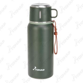 1 319 р. Термос ТОНАР 700ML хаки (пробка-ситечко, крышка-кружка, ремешок)  t-kd-7030-0.7  с доставкой в г. Керчь. Увеличить фотографию 3