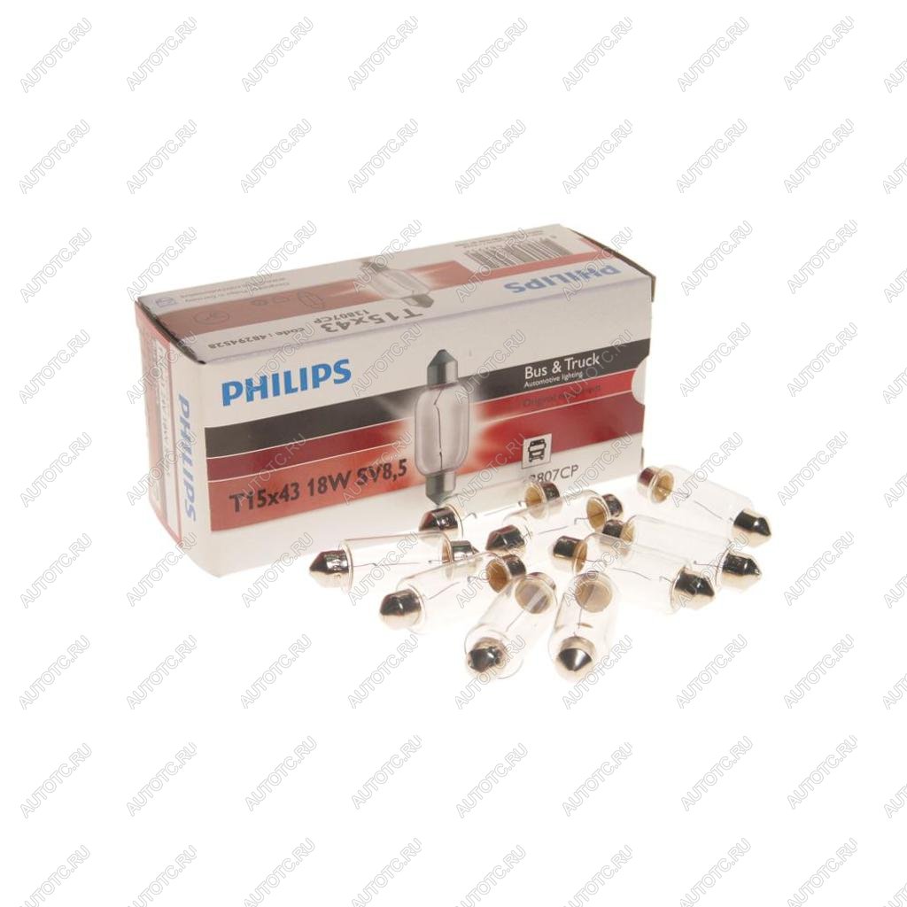 132 р. Лампа 24V C18W SV8.5-8 PHILIPS PHILIPS 13807cp  с доставкой в г. Керчь