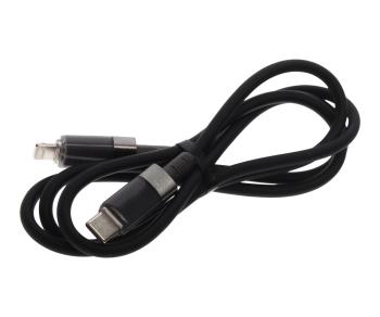 499 р. Кабель iPhone (5-)-USB Type C 1м черный XO XO nb-q282a black  с доставкой в г. Керчь. Увеличить фотографию 1
