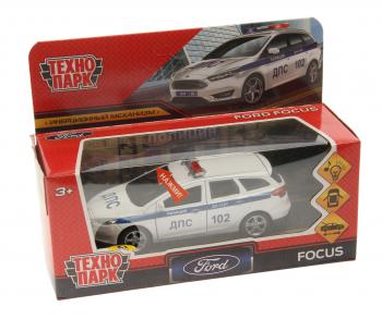 1 559 р. Модель автомобиля FORD Focus металлическая (свет, звук) ТЕХНОПАРК ТЕХНОПАРК focus-12slpol-wh  с доставкой в г. Керчь. Увеличить фотографию 1
