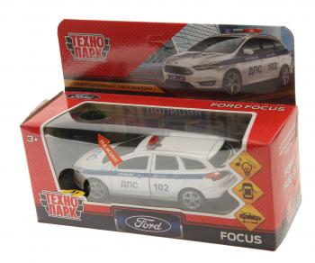 1 559 р. Модель автомобиля FORD Focus металлическая (свет, звук) ТЕХНОПАРК ТЕХНОПАРК focus-12slpol-wh  с доставкой в г. Керчь. Увеличить фотографию 2