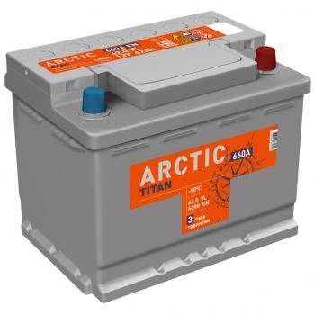 8 599 р. Аккумулятор ТИТАН Arctic 62Ач обратная полярность ТИТАН 6ст62(0)  с доставкой в г. Керчь. Увеличить фотографию 1
