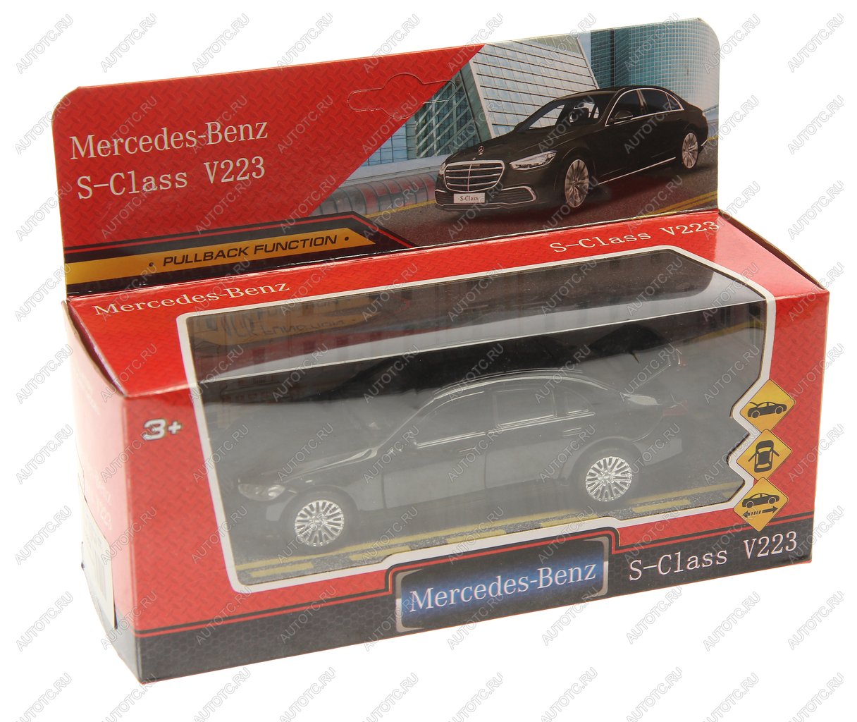1 199 р. Модель автомобиля MERCEDES S (V223) металлическая ТЕХНОПАРК ТЕХНОПАРК sclass-13-bk  с доставкой в г. Керчь