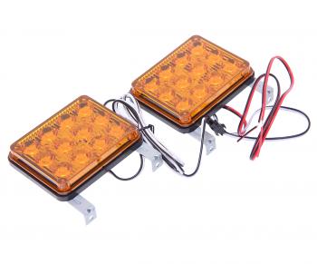 949 р. Маяк проблесковый 12V импульсный светодиодный 2шт. оранжевый TORINO TORINO led-34cs  с доставкой в г. Керчь. Увеличить фотографию 1