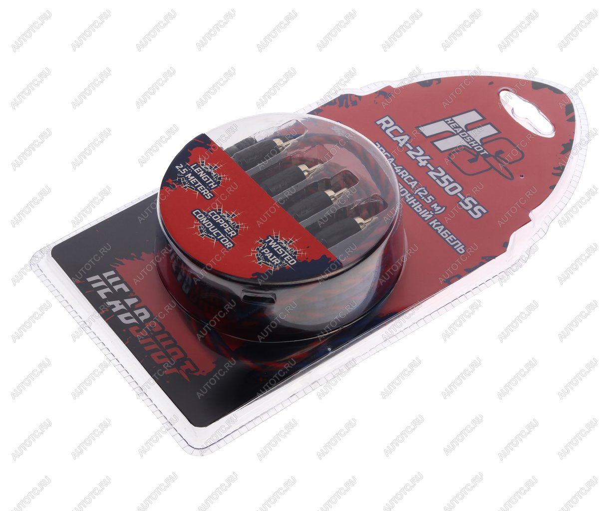 729 р. Кабель RCA 2х4 2.5м KICX KICX headshot rca-24-250-ss  с доставкой в г. Керчь