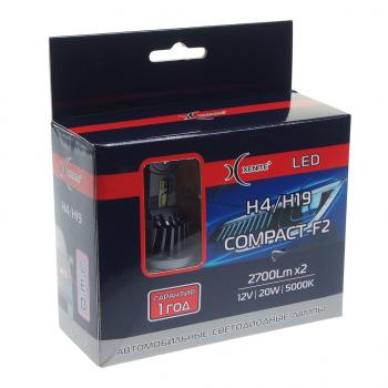2 989 р. Лампа светодиодная 12V H4 P43t 2700lm бокс (2шт.) XENITE XENITE 1009693  с доставкой в г. Керчь. Увеличить фотографию 3