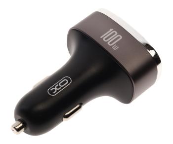 1 779 р. Устройство зарядное в прикуриватель 1USB + 2 Type C 12V черное XO XO cc61 black  с доставкой в г. Керчь. Увеличить фотографию 2