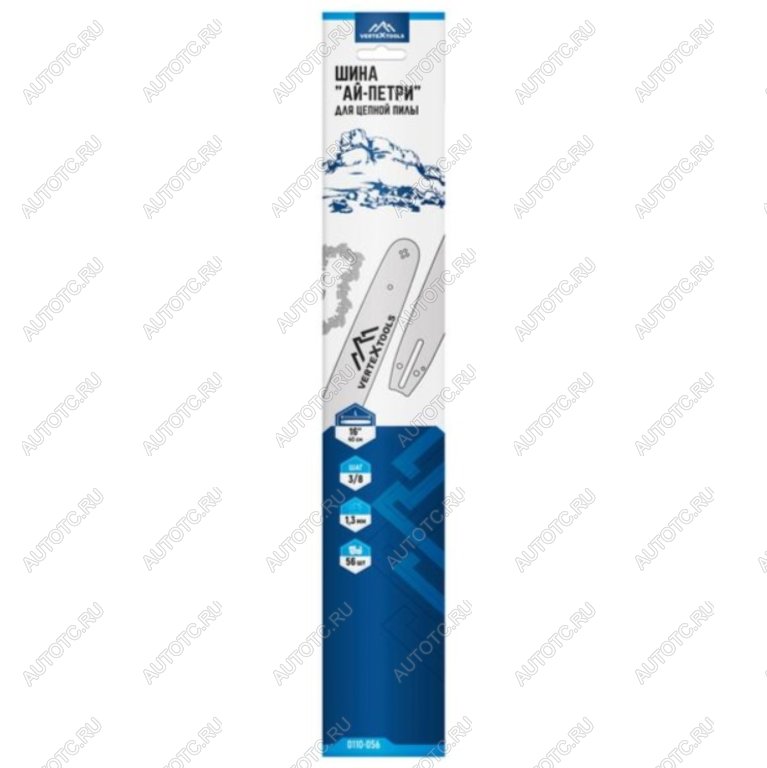 529 р. Шина для бензопилы 16 38 1.3мм 56 звеньев VERTEXTOOLS VERTEXTOOLS 0110-056  с доставкой в г. Керчь