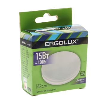 160 р. Лампа светодиодная GX53 15W(130W) 220V холодный ERGOLUX ERGOLUX 14239  с доставкой в г. Керчь. Увеличить фотографию 3