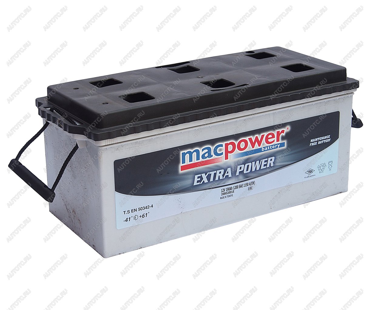 24 799 р. Аккумулятор MACPOWER TRUCK HD 190Ач обратная полярность MACPOWER 6ст190(3)  с доставкой в г. Керчь