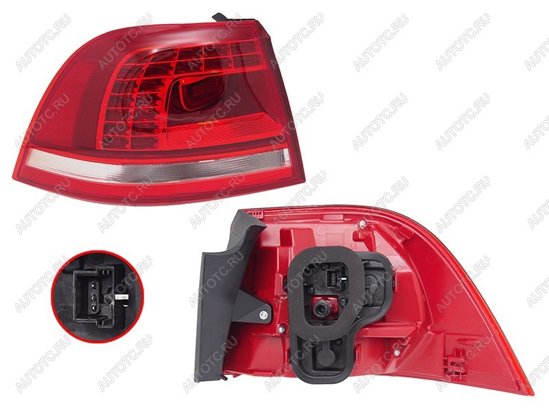 16 299 р. Фонарь задний левый (внешний, LED) SAT Volkswagen Touareg NF дорестайлинг (2010-2014)  с доставкой в г. Керчь