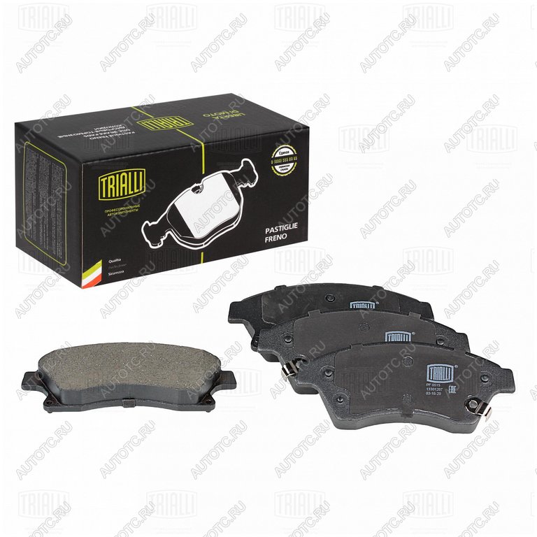 1 799 р. Колодки тормозные CHEVROLET Cruze (09-) OPEL Astra J передние (4шт.) (15) TRIALLI TRIALLI pf0515  с доставкой в г. Керчь