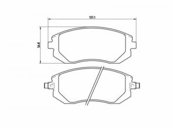 Колодки тормозные перед SUBARU IMPREZA GR 07- FORESTER SH 07- BREMBO P 78 013
