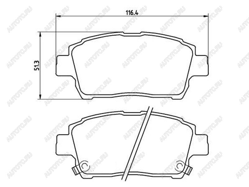 2 199 р. Колодки тормозные перед TOYOTA COROLLA ##E12#SPACIO ##E12#PREMIOALLION #ZT240VISTA ZZV50OPA #CT BREMBO P 83 051  с доставкой в г. Керчь