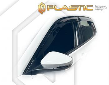 2 099 р. Дефлектора окон CA-Plastic Volkswagen T-Cross (2019-2025) (серия Classic полупрозрачный)  с доставкой в г. Керчь. Увеличить фотографию 2