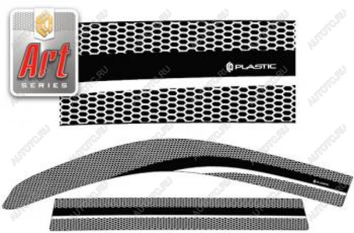 2 199 р. Дефлектора окон CA-Plastic  Solaris KRX (2024-2025) хэтчбэк 5 дв. (серия Art серебро, без хром. молдинга )  с доставкой в г. Керчь