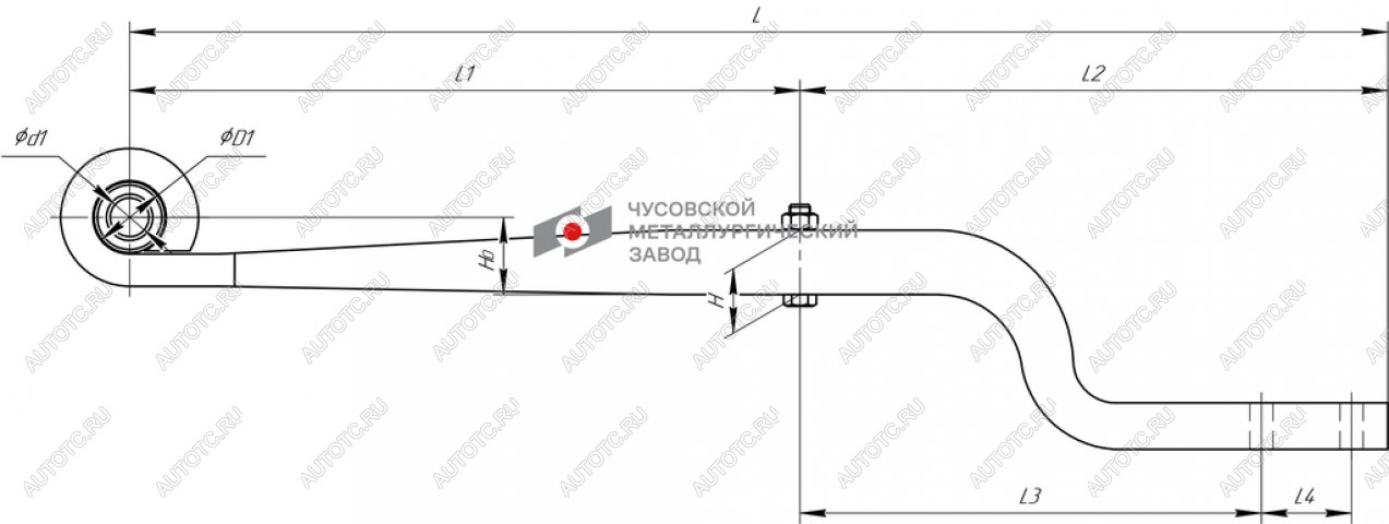 27 999 р. Рессора ТОНАР (1 лист) L=976 (520x100) изогнутая ЧМЗ ЧМЗ 1005001тн-z  с доставкой в г. Керчь