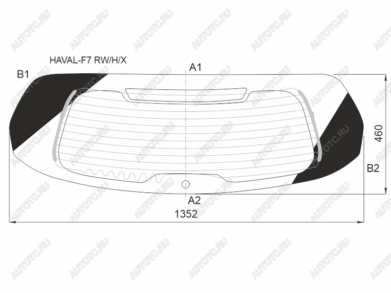 9 549 р. Стекло заднее (Цвет зеленый Обогрев) Haval F7 18-24 XYG HAVAL-F7 RW/H/X  с доставкой в г. Керчь