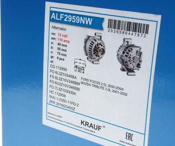 14 999 р. Генератор FORD Mondeo (00-) KRAUF KRAUF alf2959nw  с доставкой в г. Керчь. Увеличить фотографию 5