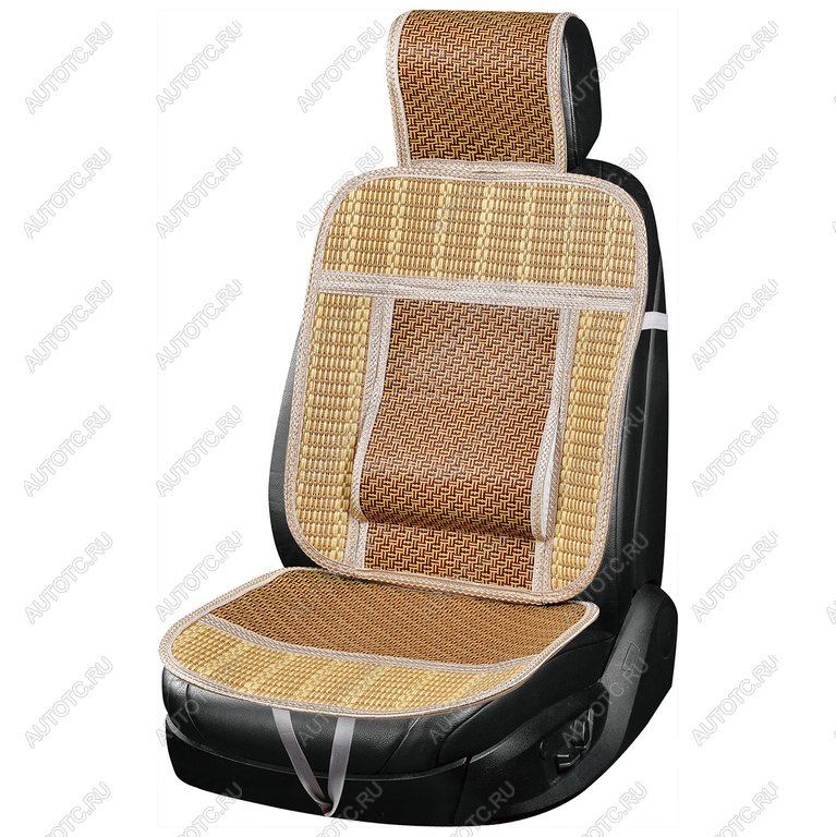 1 179 р. Накидка на сиденье массажная папирус бежево-коричневая SKYWAY SKYWAY s01302046  с доставкой в г. Керчь