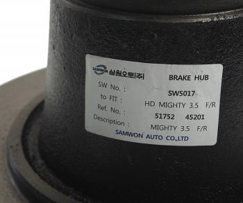 13 999 р. Ступица HYUNDAI HD72 (-04) колеса переднего (без АБС) SAMWON SAMWON 51752-45201  с доставкой в г. Керчь. Увеличить фотографию 3