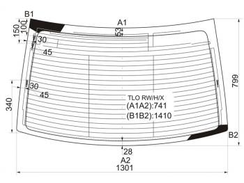 Стекло заднее (Цвет зеленый Обогрев Антенна) Honda Accord 08-13  Acura TSX 08-14 XYG TLO RW/H/X