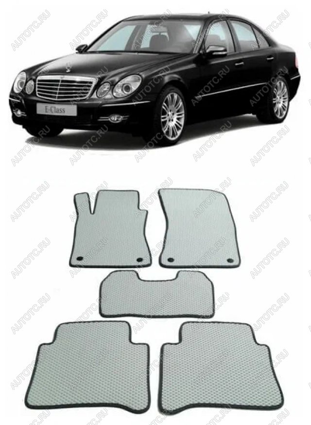 3 599 р. Текстильные коврики в салон (4matic LUX текстиль) SeinTex  Mercedes-Benz E-Class W211 дорестайлинг седан (2002-2006)  с доставкой в г. Керчь
