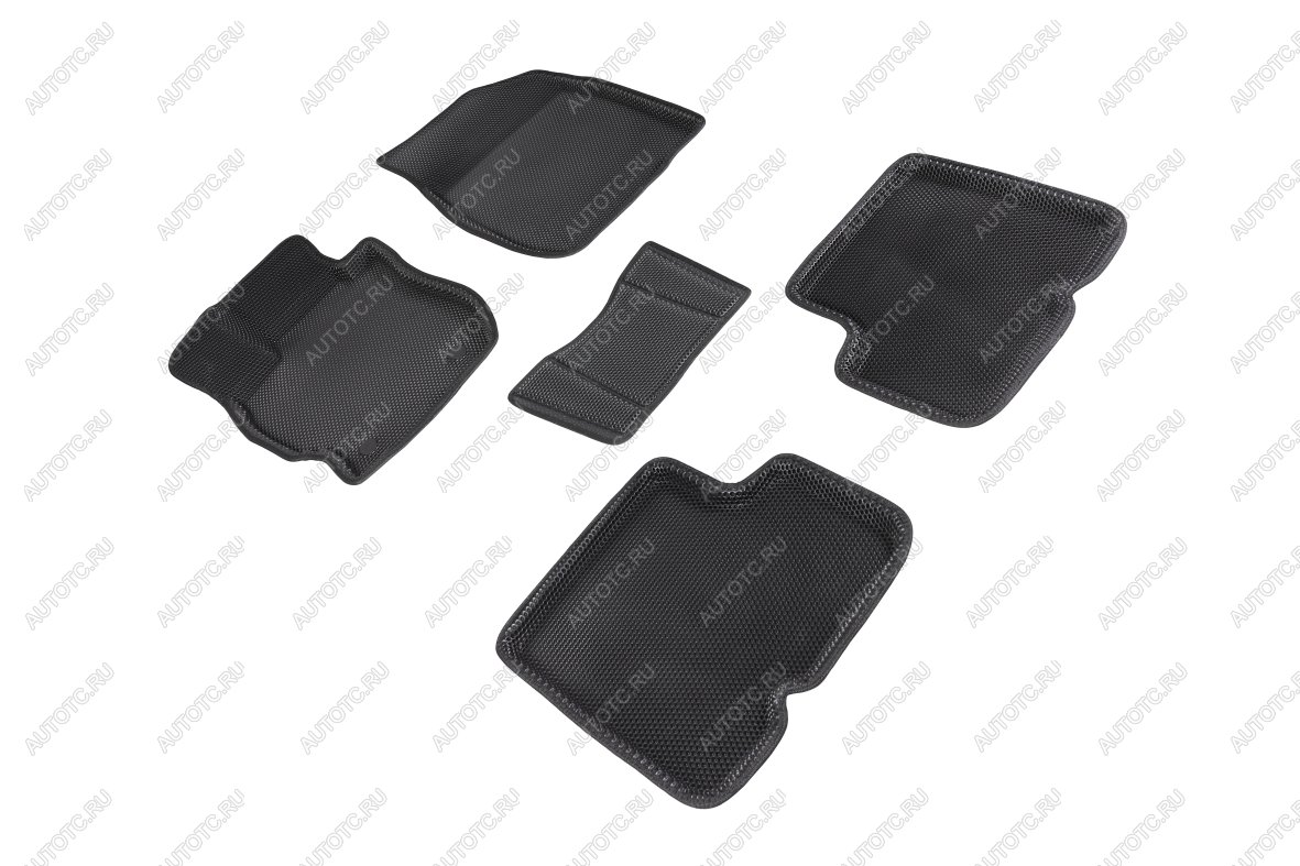 5 249 р. Коврики в салон (3D EVA СОТА ) Seintex  Nissan Almera  G15 (2012-2019) седан (черный)  с доставкой в г. Керчь