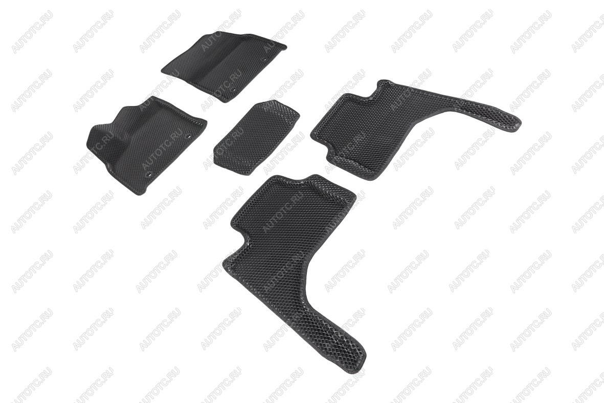 6 299 р. Коврики в салон (3D EVA РОМБ) Seintex Toyota Land Cruiser J300 дорестайлинг (2021-2025) (черный)  с доставкой в г. Керчь