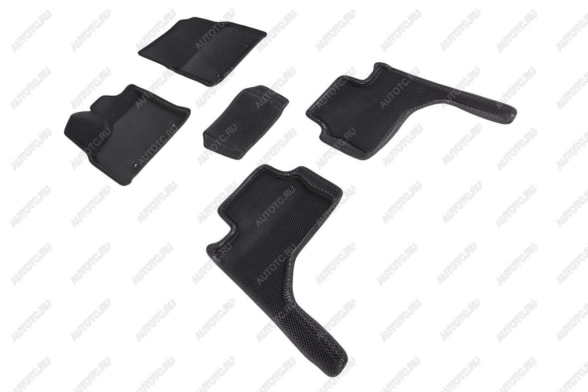 5 999 р. Коврики в салон (3D EVA СОТА ) Seintex Toyota Land Cruiser J300 дорестайлинг (2021-2025) (черный)  с доставкой в г. Керчь