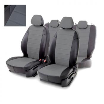 Чехлы из экокожи для Subaru Forester III (подлокотник без подстаканников) 2008-2012 Seintex 98711