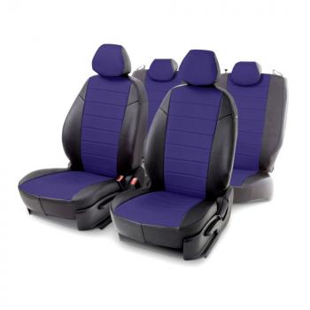 Чехлы из экокожи для Subaru Forester III (подлокотник без подстаканников) 2008-2012 Seintex 316722