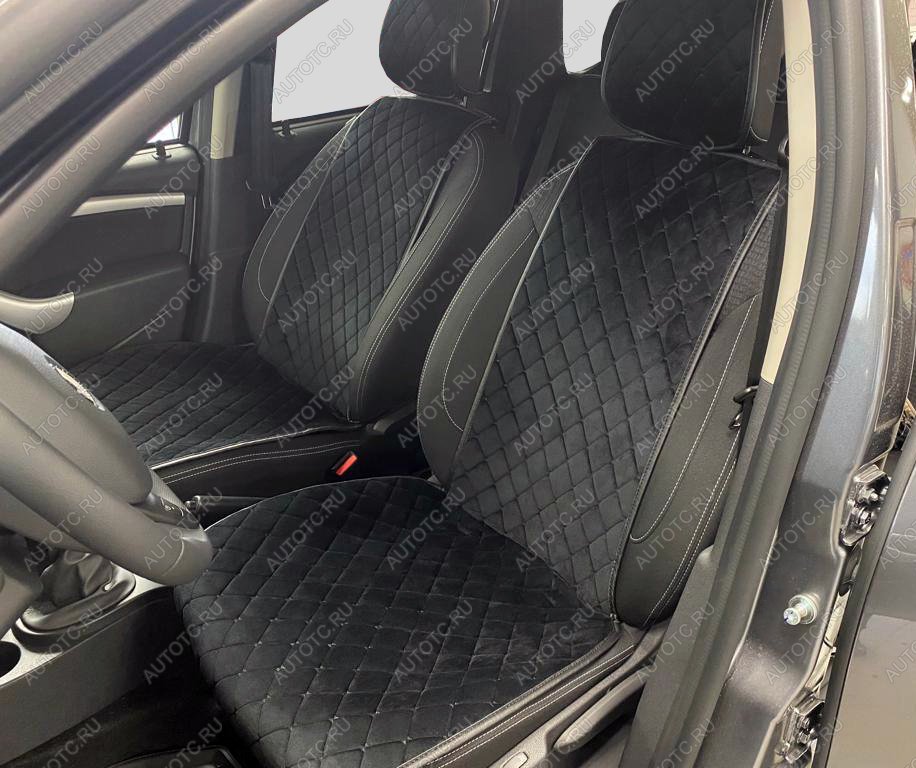 2 269 р. Накидки для сидений автомобиля из велюра (передний ряд) Seintex 97634  с доставкой в г. Керчь