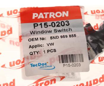 699 р. Выключатель кнопка VW Golf (08-13),Passat (10-),Touareg (10-) стеклоподъемника PATRON PATRON p15-0203  с доставкой в г. Керчь. Увеличить фотографию 4