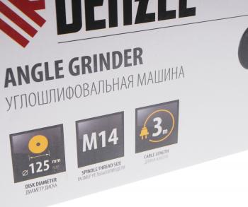 5 999 р. Машина углошлифовальная 1200Вт 125мм 11000обмин. DENZEL DENZEL 26909  с доставкой в г. Керчь. Увеличить фотографию 5