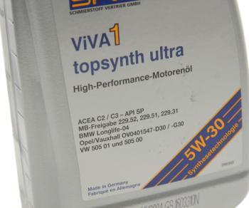 1 689 р. Масло моторное VIVA 1 topsynth Ultra 5W30 синт.1л SRS SRS 40343  с доставкой в г. Керчь. Увеличить фотографию 2