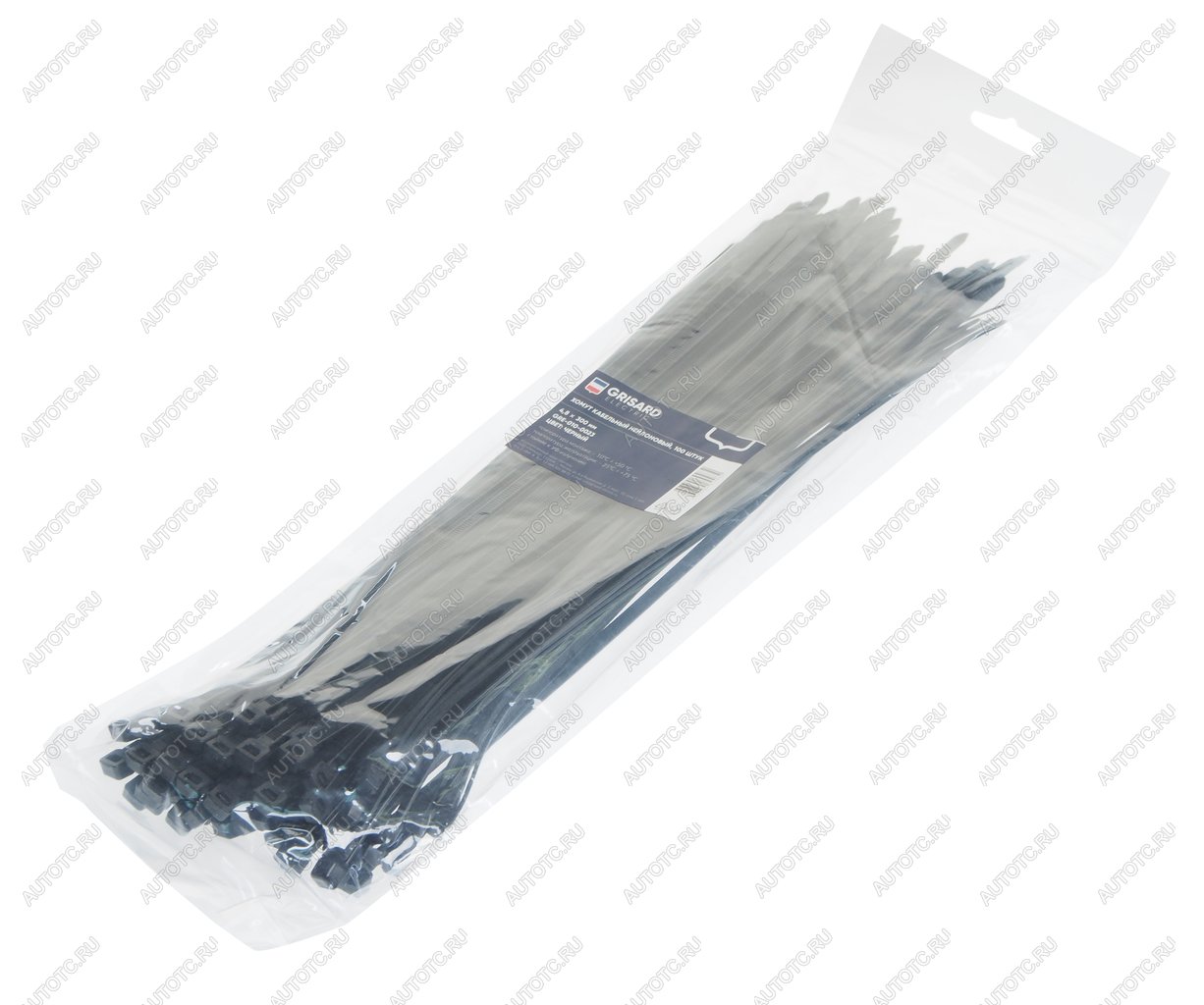 219 р. Хомут-стяжка 300х4.8 пластик черный (100шт.) GRISARD ELECTRIC GRISARD ELECTRIC gre-010-0023  с доставкой в г. Керчь
