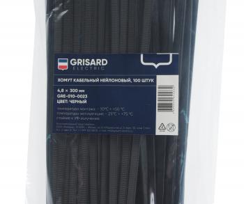 219 р. Хомут-стяжка 300х4.8 пластик черный (100шт.) GRISARD ELECTRIC GRISARD ELECTRIC gre-010-0023  с доставкой в г. Керчь. Увеличить фотографию 2